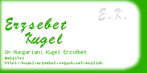 erzsebet kugel business card